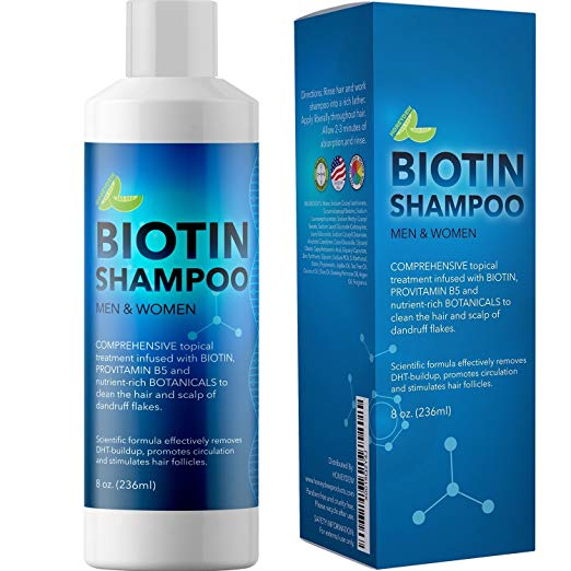 Hair Growth Shampoo B-Complex Thicker Fuller Hair Anti Dandruff Zinc Tea Tree Oil Exctract Jojoba And Argan Oil For Women And Men